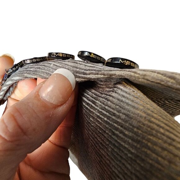 Messagerie Silver Gray Soft Corduroy 4 Button Font Sports Coat Size 50 - Picture 9 of 16